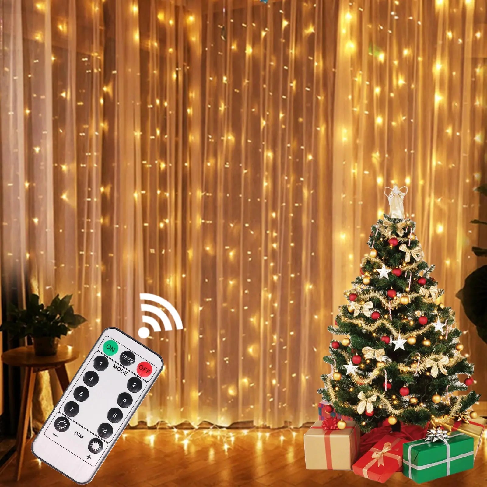 Christmas Lights Curtain Garland - Blingy Bag LLC