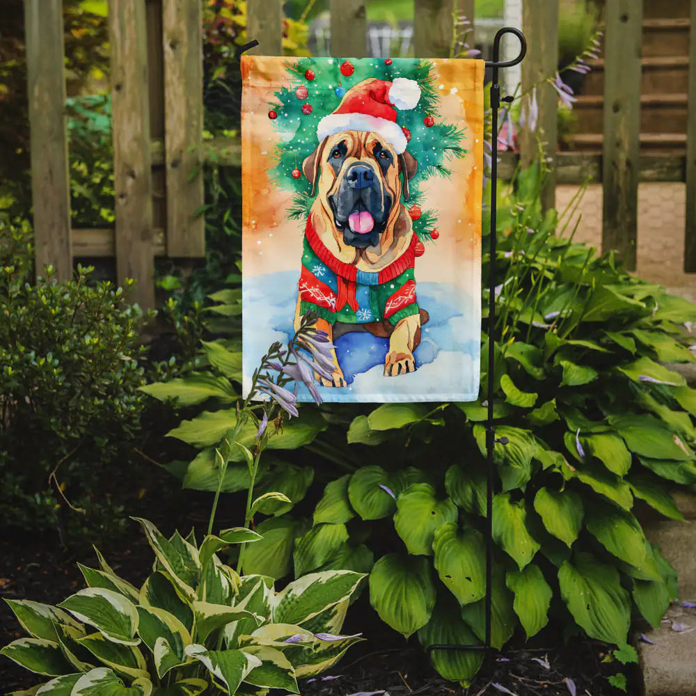 Bullmastiff Christmas Garden Flag - Blingy Bag LLC