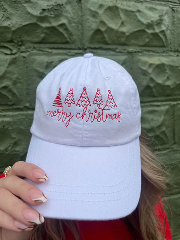 Merry Christmas Embroidered Hat - Blingy Bag LLC