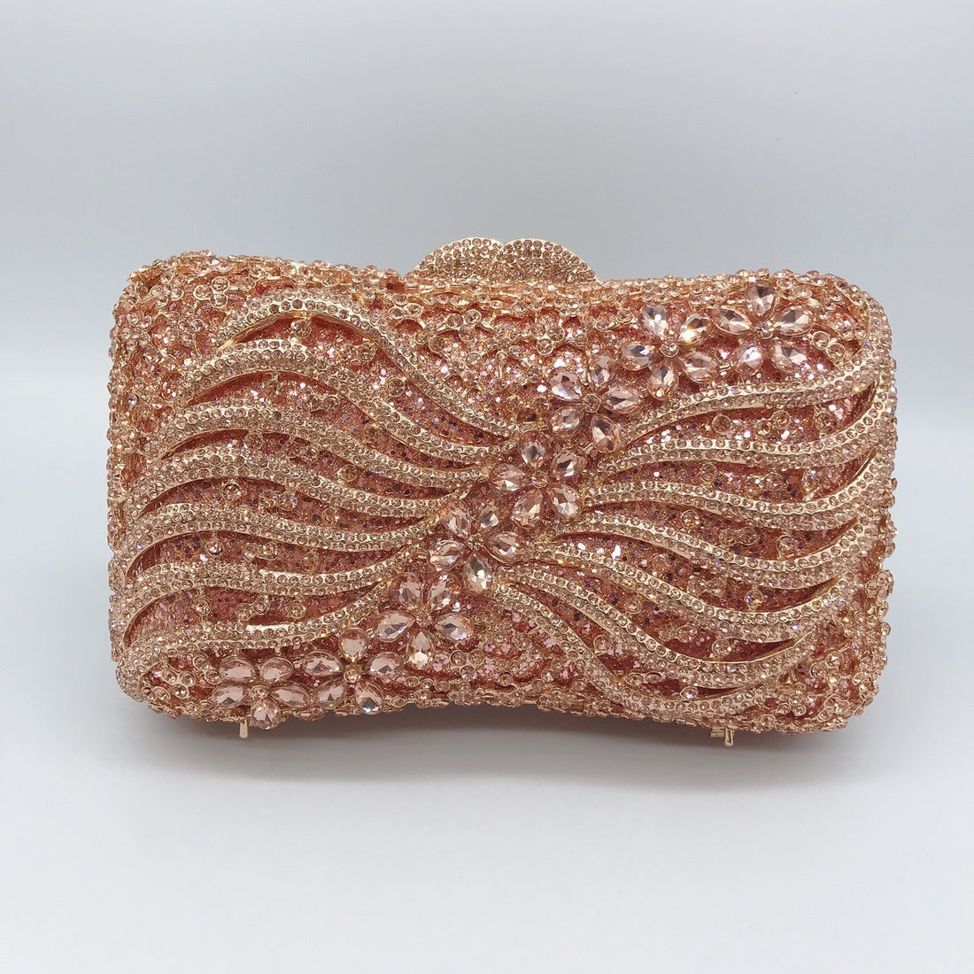 Bow Ribbon Diamond Evening Bag Hollow Rhinestone Banquet European And American Clutch - Blingy Bag LLC