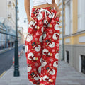 Christmas Print Drawstring Leggings - Blingy Bag LLC