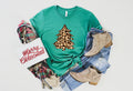 Leopard Christmas Tree Shirt, Christmas Shirts - Blingy Bag LLC