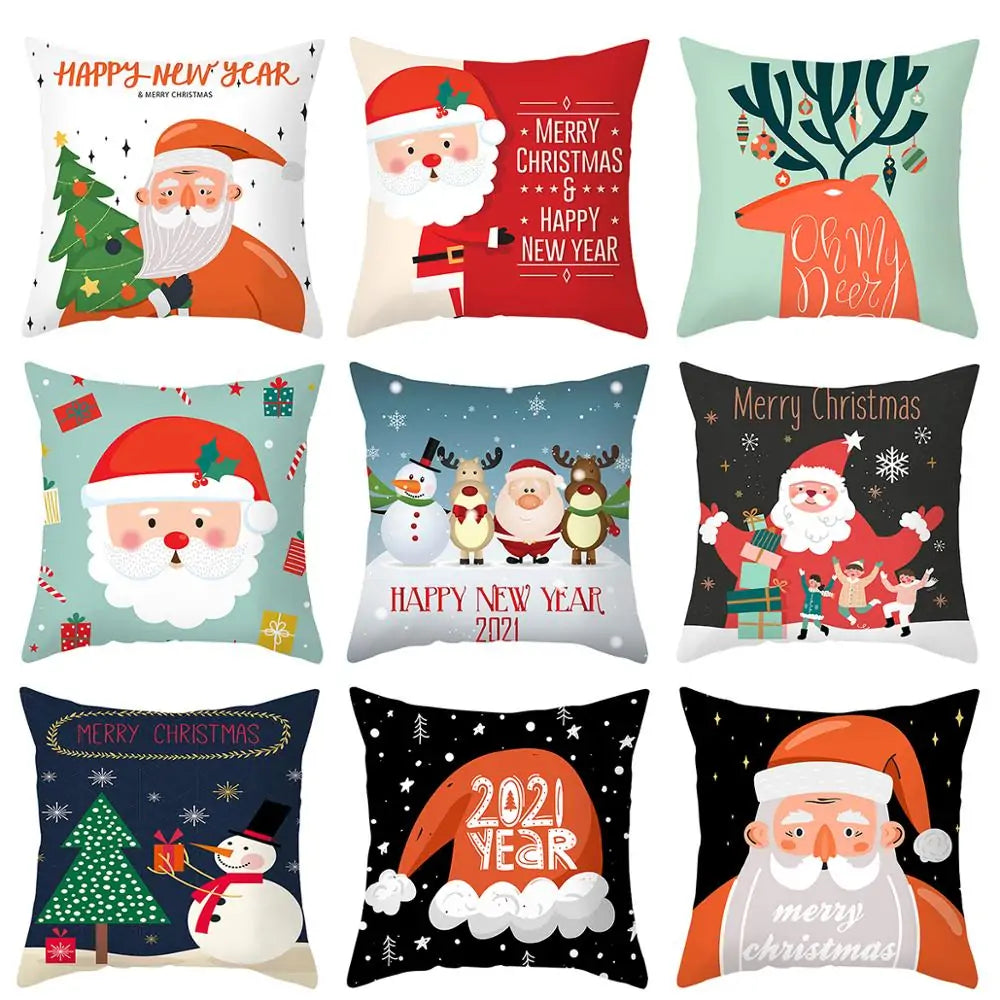 Cartoon Christmas Pillow Cover - Blingy Bag LLC