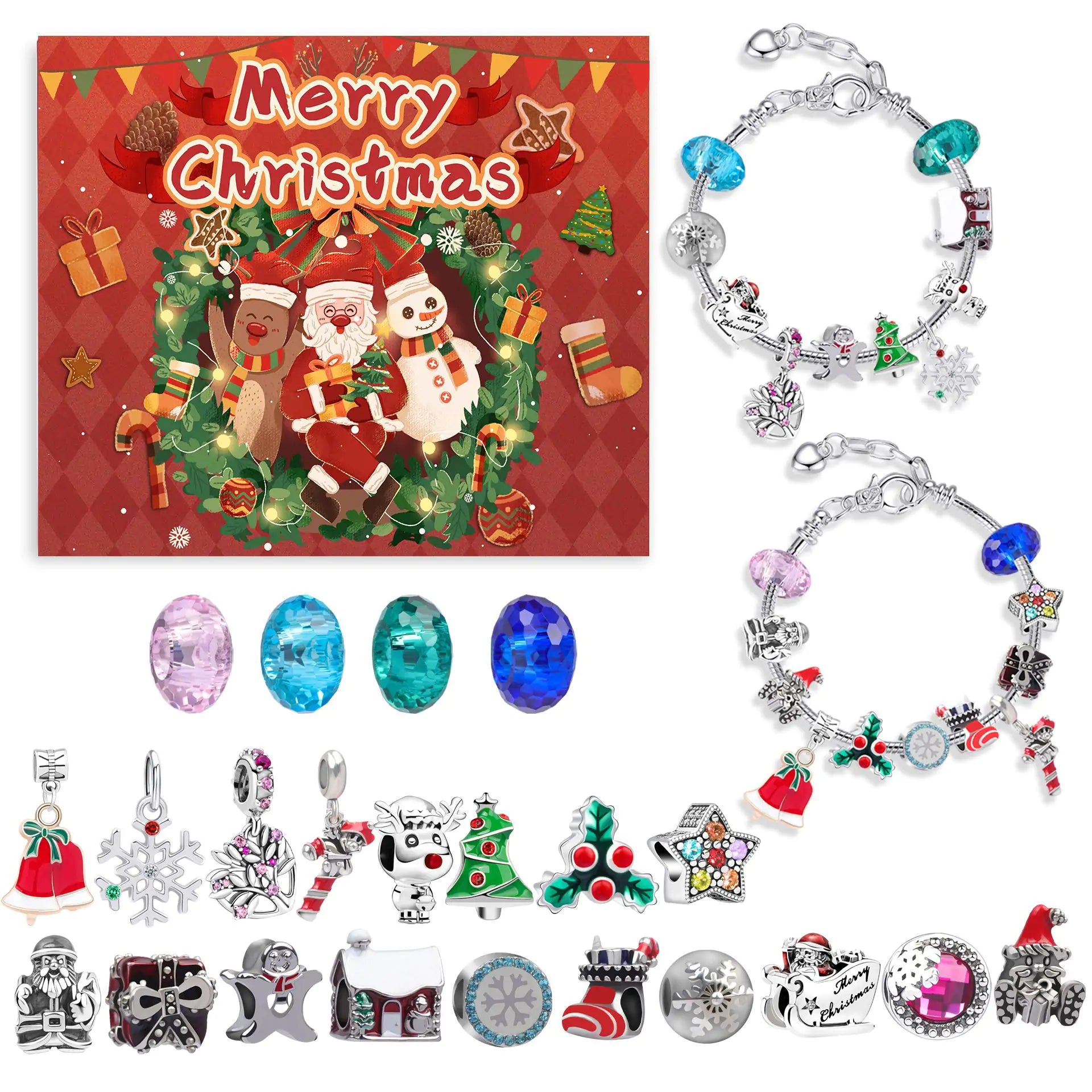 Christmas Countdown Calendar Bracelets - Blingy Bag LLC