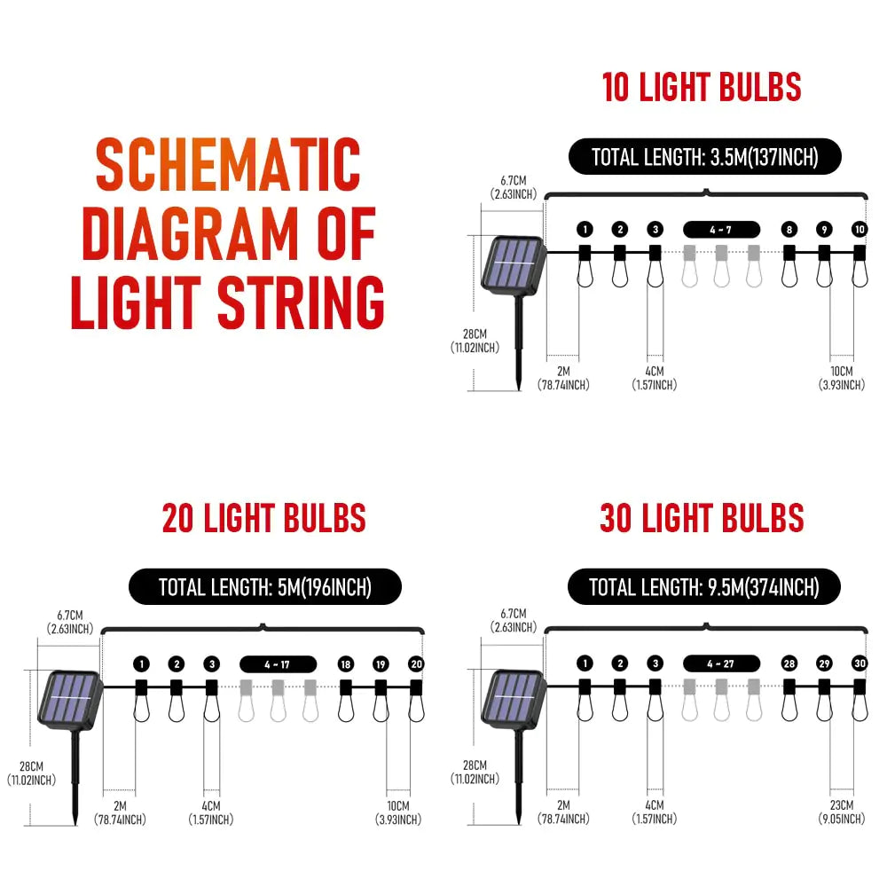 LED Solar Christmas Lights - Blingy Bag LLC