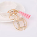 Rhinestones English Letter Alloy Keychain - Blingy Bag LLC