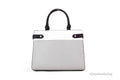 Kate Spade Staci Nimbus Grey Medium Saffiano Leather Crossbody Satchel Handbag - Blingy Bag LLC