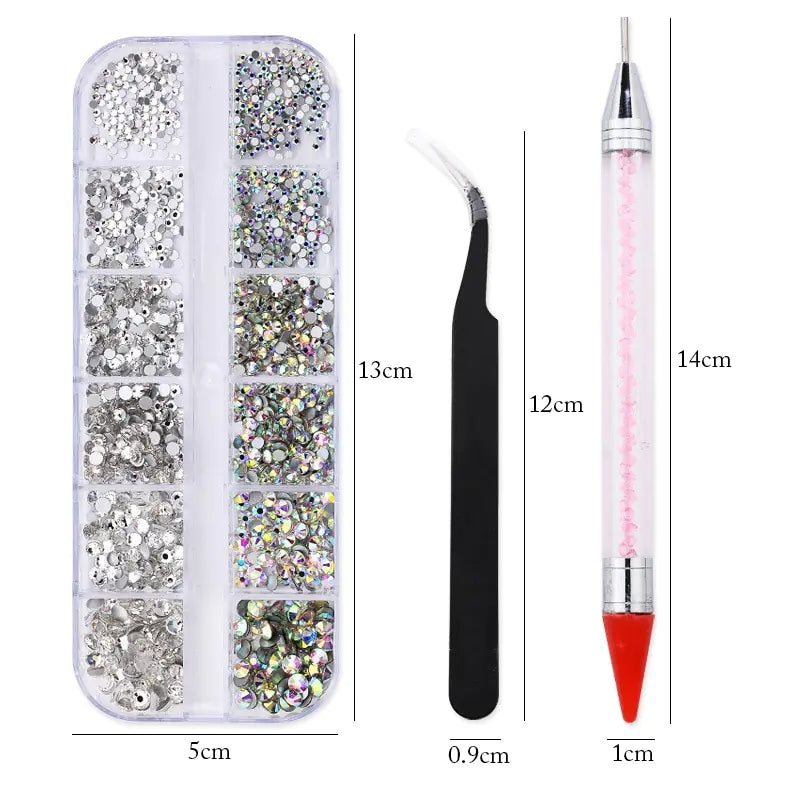 New Multi-Size Nail Rhinestones 3D - Blingy Bag LLC