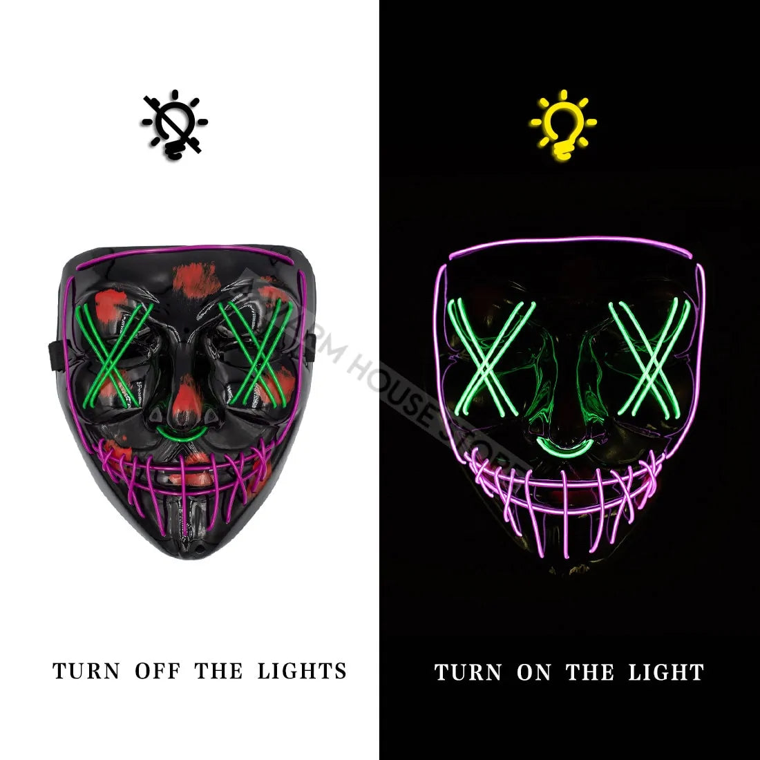 Halloween Led Mask - Blingy Bag LLC