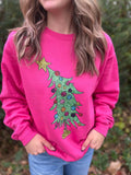 Glitter Christmas Tree Sweatshirt - Blingy Bag LLC