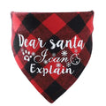 Pet Christmas Plaid Bandanas - Blingy Bag LLC