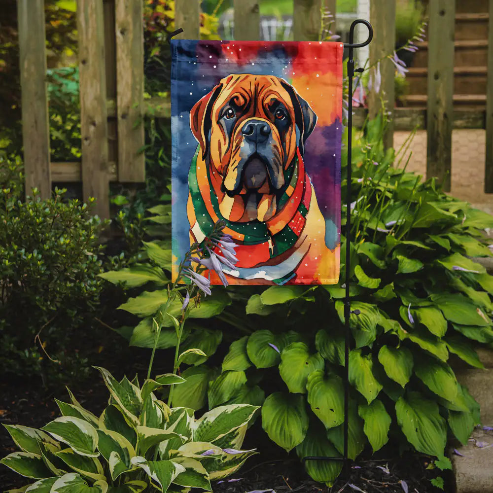 Bullmastiff Christmas Garden Flag - Blingy Bag LLC