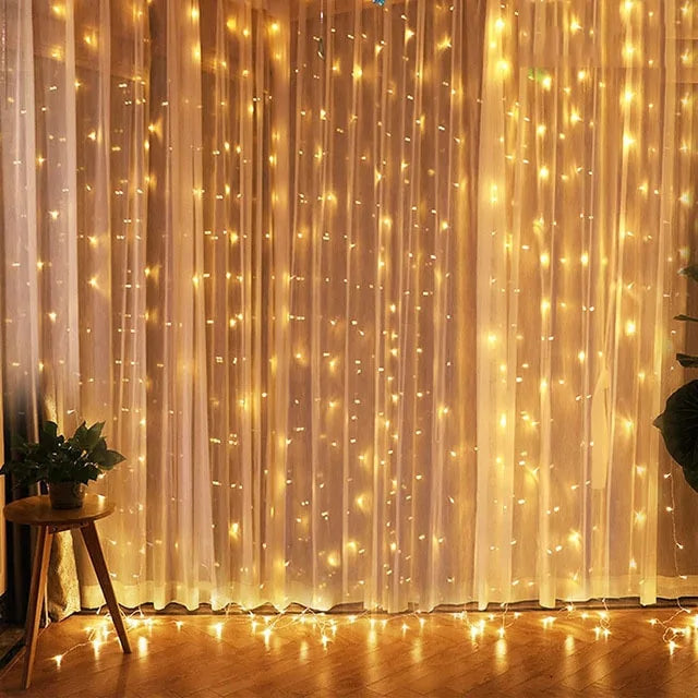 Christmas Lights Curtain Garland - Blingy Bag LLC