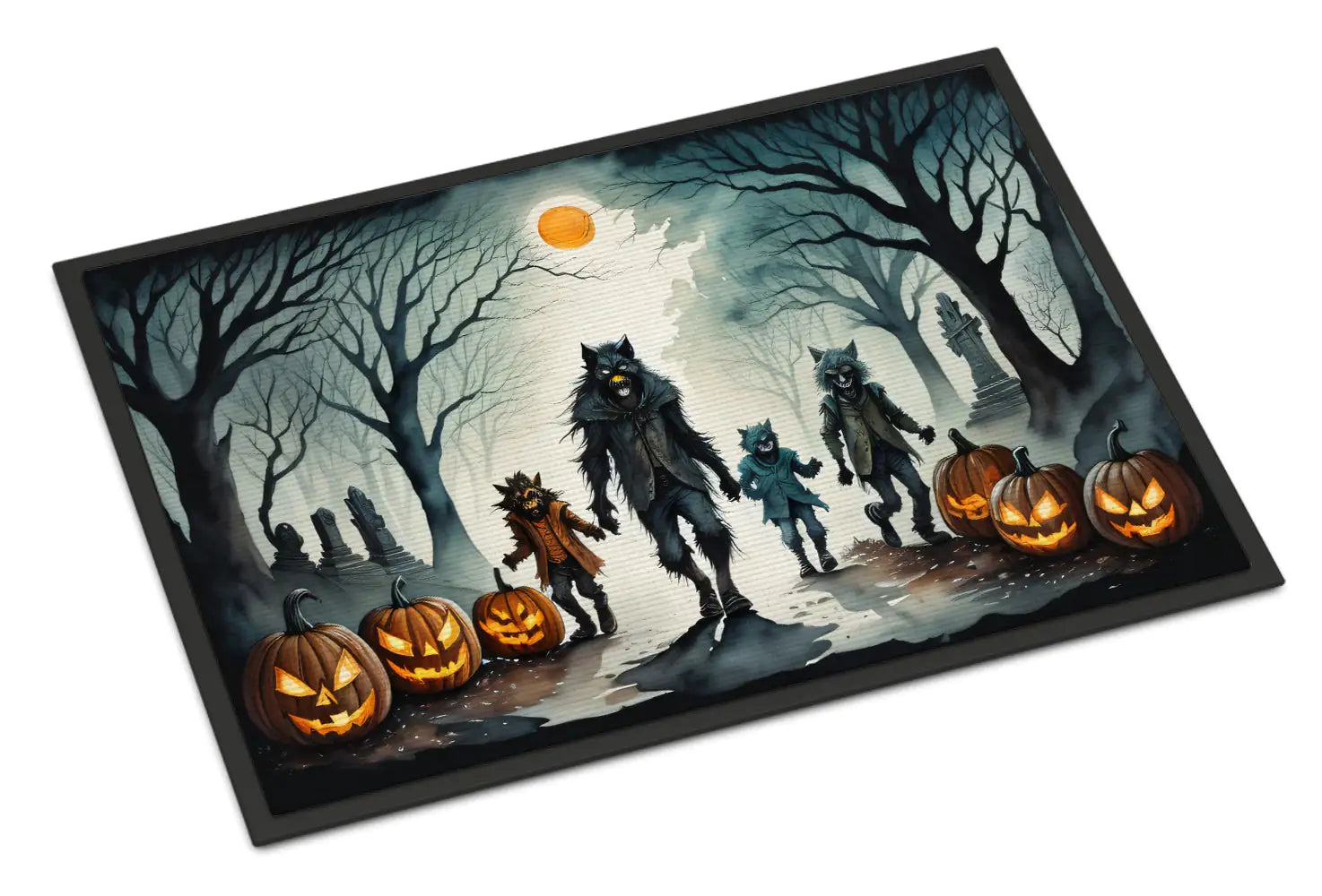 Werewolves Spooky Halloween Doormat - Blingy Bag LLC