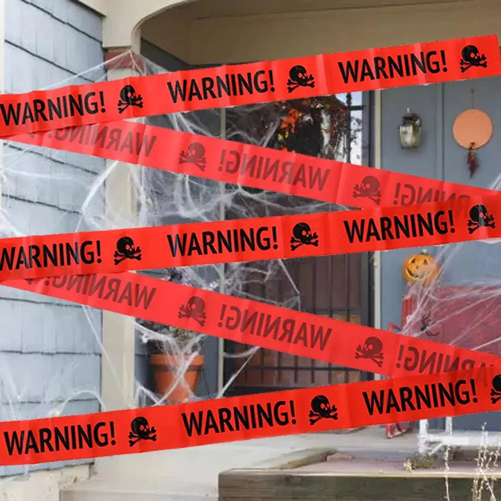 Halloween Warning Caution Tape - Warning Line Halloween Decoration - Blingy Bag LLC