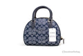 Coach Sydney Small Denim Signature Chambray Canvas Satchel Handbag - Blingy Bag LLC