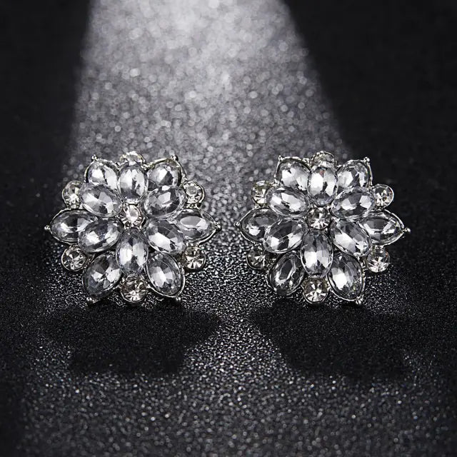 Christmas Snowflake Stud Earrings - Blingy Bag LLC