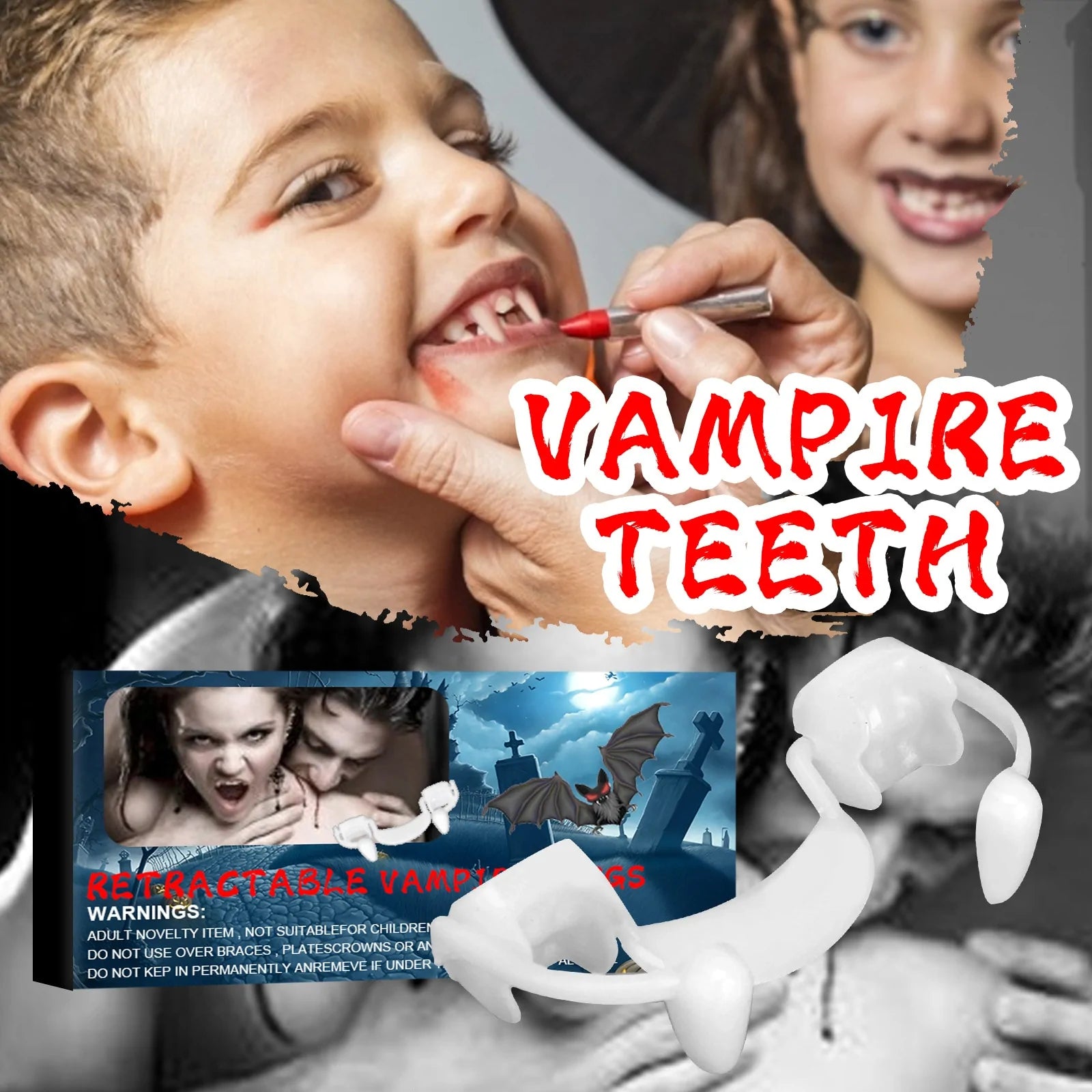 Halloween Teeth Decor Vampire - Blingy Bag LLC