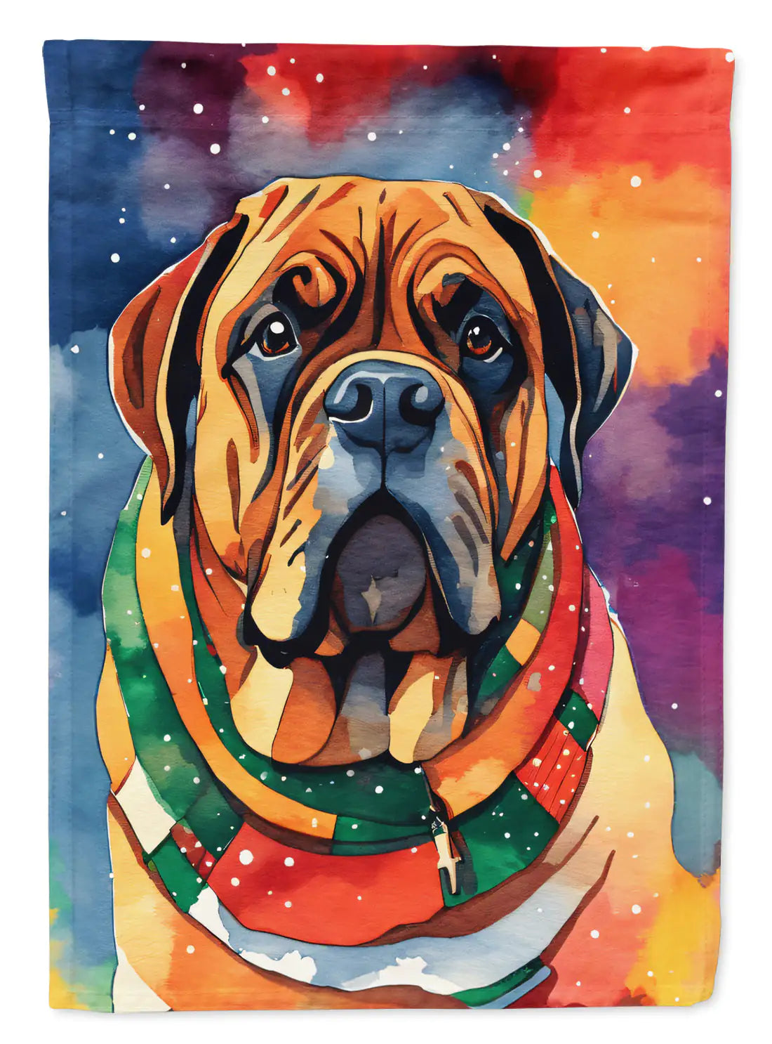 Bullmastiff Christmas Garden Flag - Blingy Bag LLC