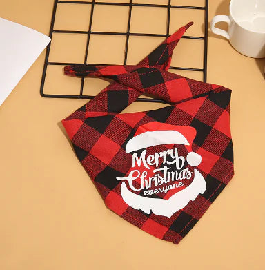 Pet Christmas Plaid Bandanas - Blingy Bag LLC