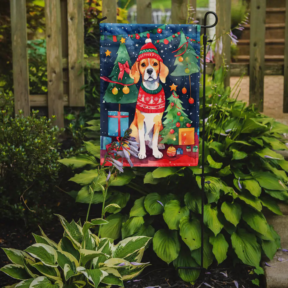 Beagle Christmas Garden Flag - Blingy Bag LLC