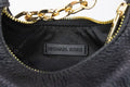 Michael Kors Cora Mini Black Pebbled Leather Zip Pouchette Crossbody Handbag - Blingy Bag LLC