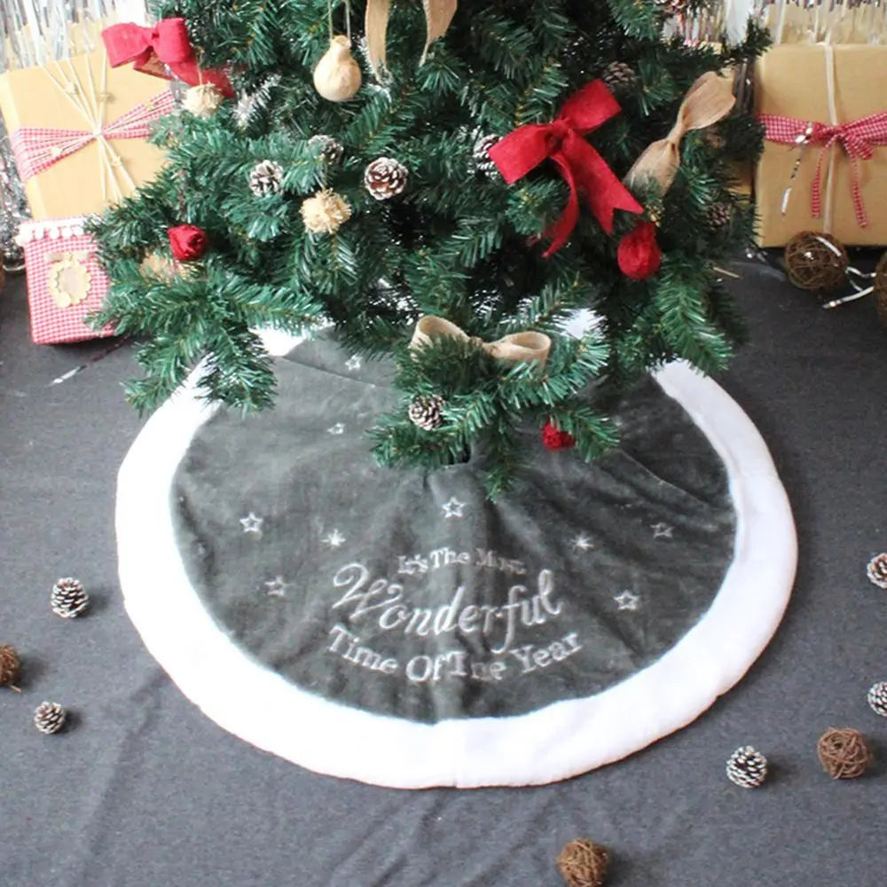 Fur Christmas Tree Skirt - Blingy Bag LLC