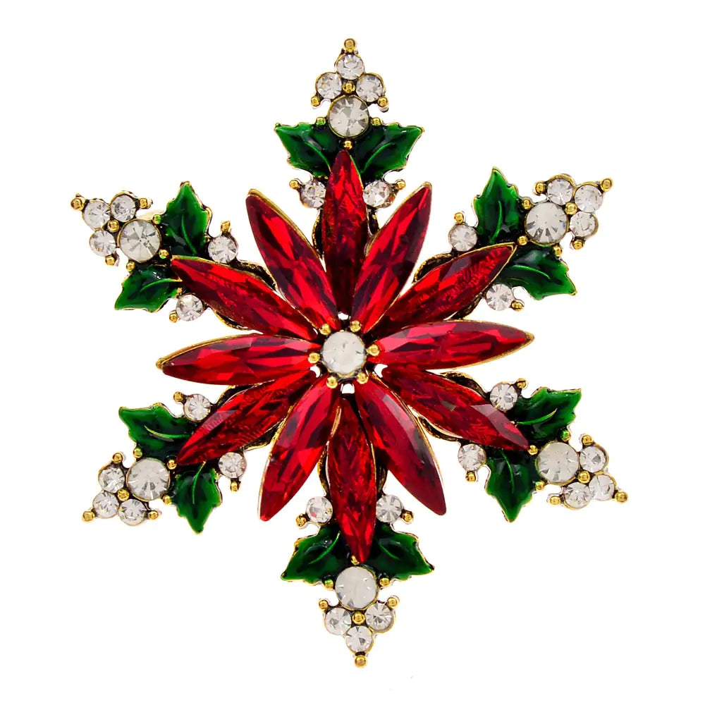 Christmas Crystal Snowflake Pin - Blingy Bag LLC